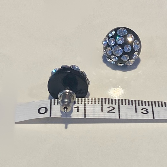 Swarovski Crystal Embellished Acrylic Stud Earrings for Women - Picture 5 of 11